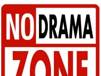 No drama sign
